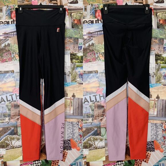 Black P.E Nation Fast Break High Waisted Leggings M - Picture 1 of 8